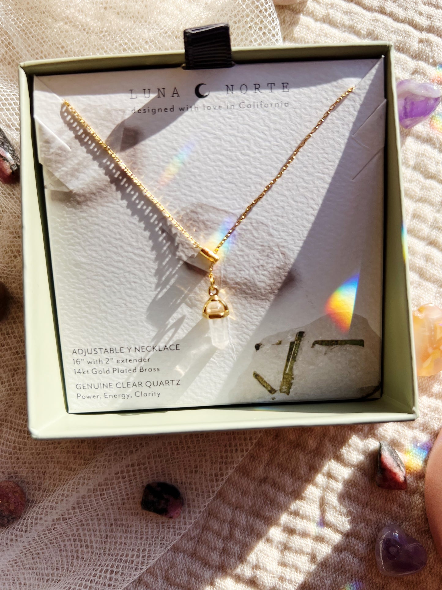 Prism Point Lariat - Klar Kvarts