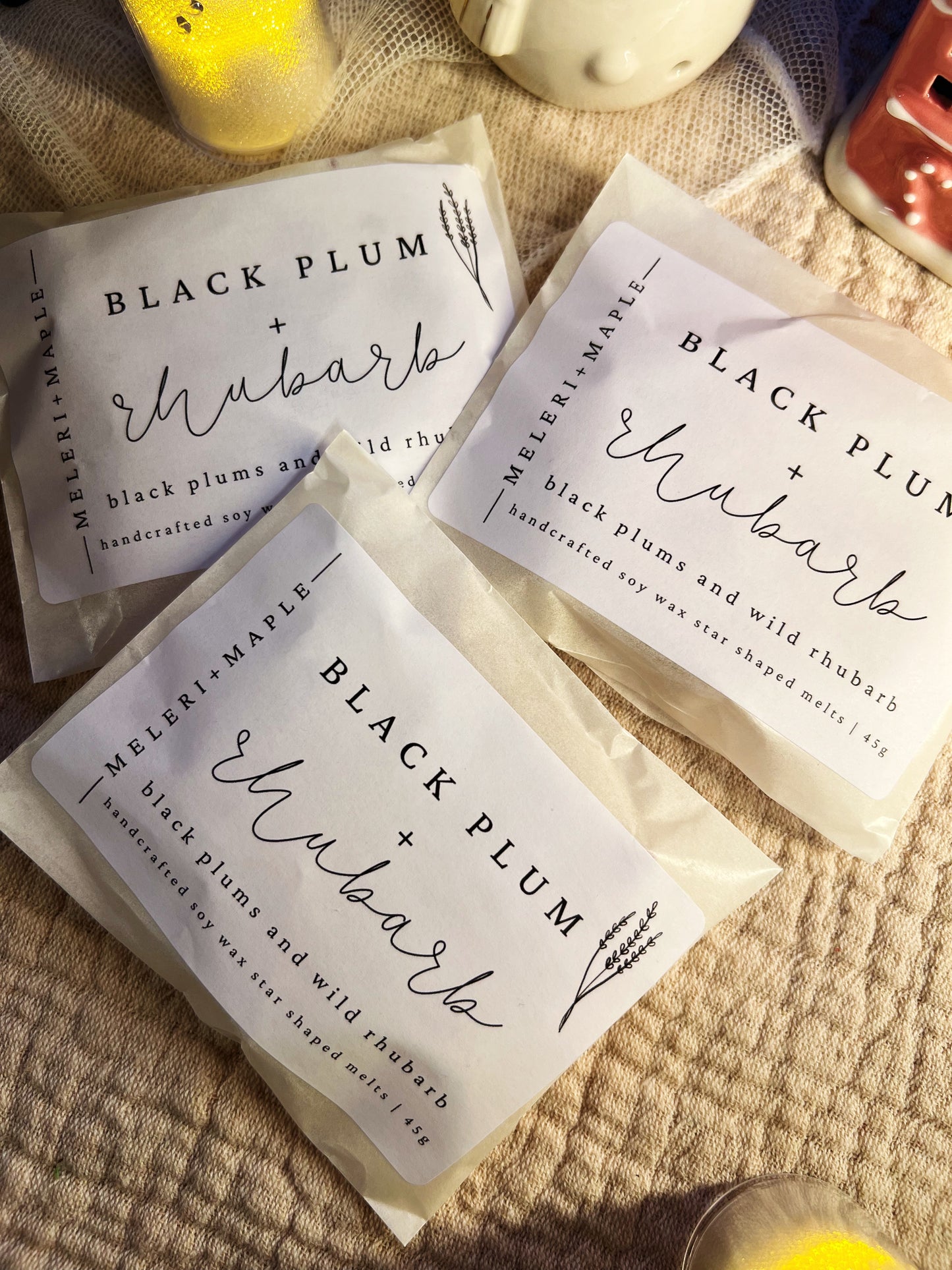 Black Plum & Rhubarb Star Wax Melts