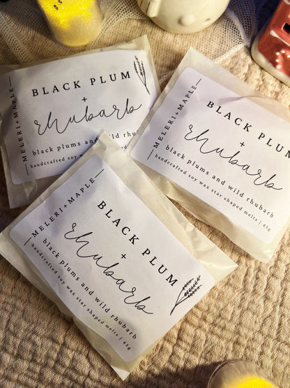 Black Plum & Rhubarb Star Wax Melts