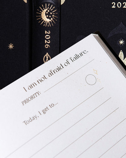 Black 2026 Daily Planner