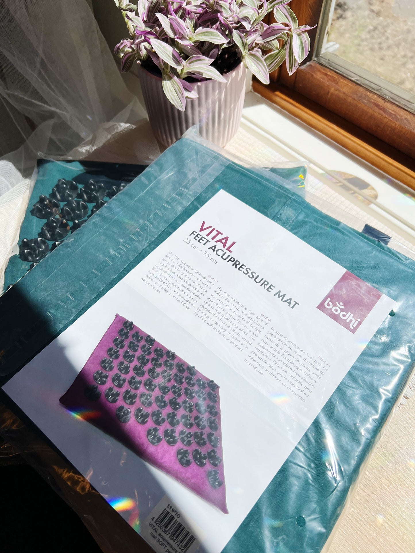 VITAL Akupressursmatte for Føttene SOFT | Teal