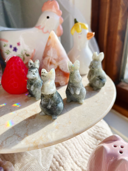 Labradoritt Krystall Kaninfigur