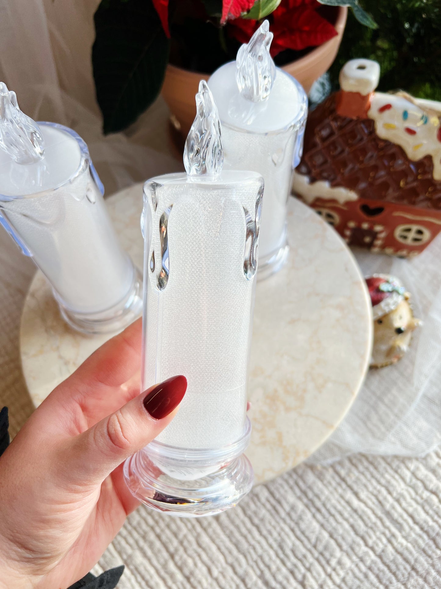 Cozy Glow LED Tradisjonelt Stearinlys – Stor