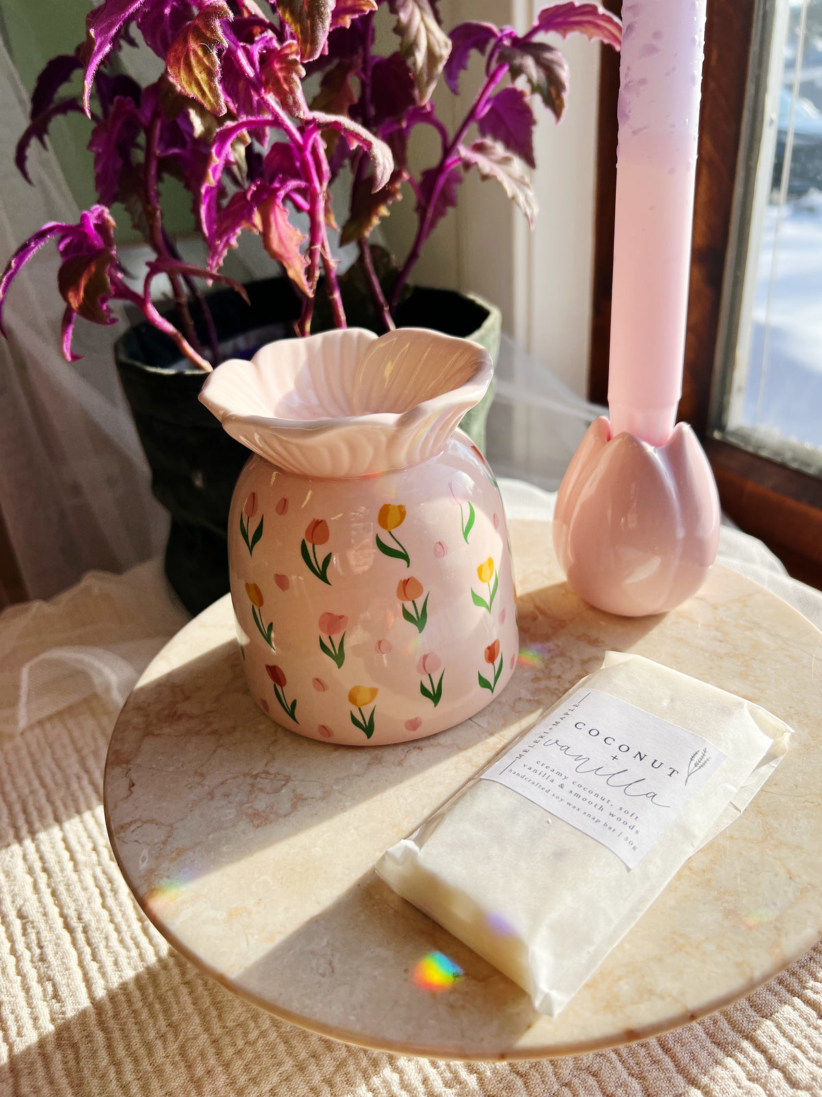 Vår Tulipan Olje og Wax Warmer Brenner