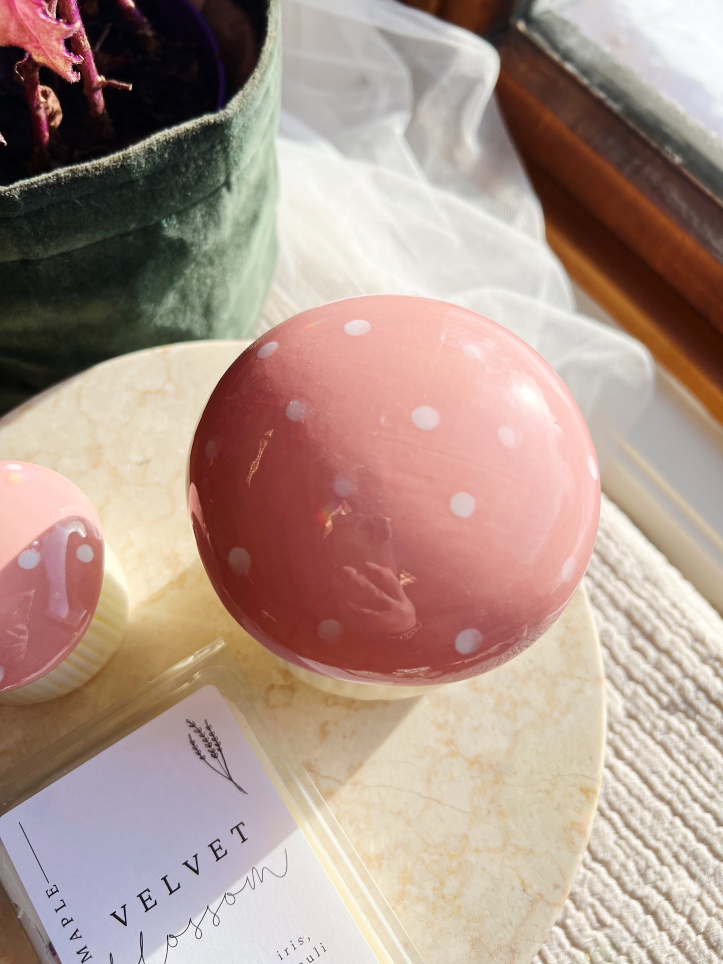 Rosa Sopp Olje og Wax Melt Brenner