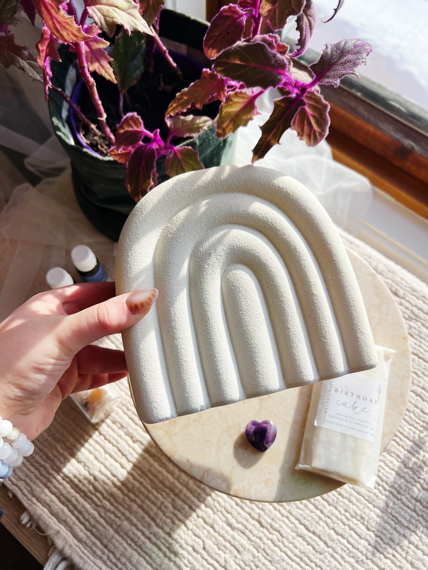 Regnbue Olje og Wax Warmer Brenner