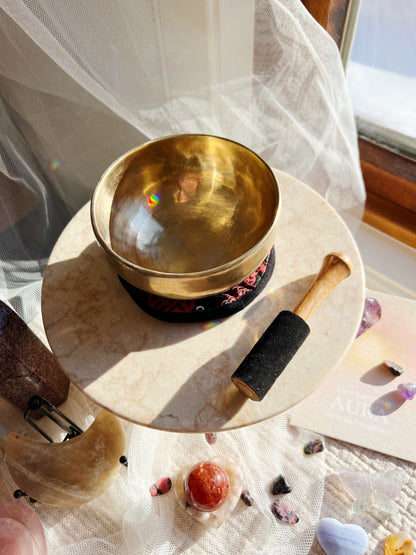 Tibetansk syngebolle, diameter ca. 13 cm