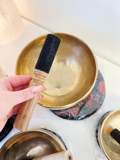 Tibetansk syngebolle, diameter ca. 19 cm