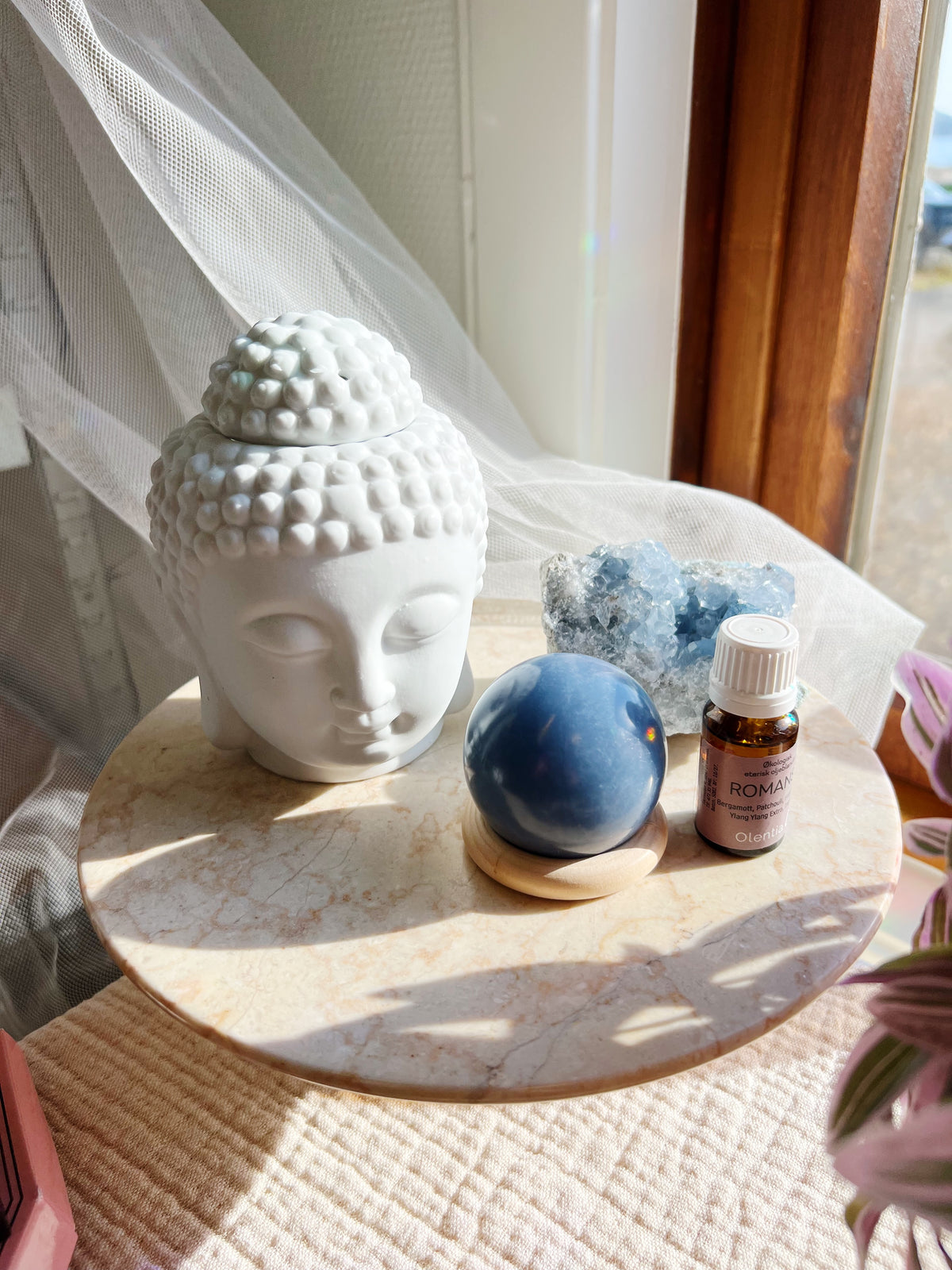 Buddha Wax Melt Brenner i Hvit Keramikk