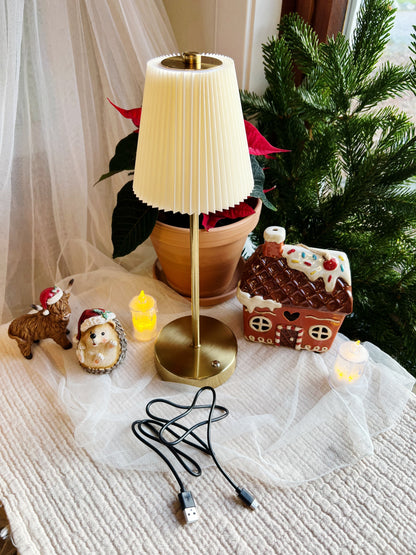 Rund LED-berøringslampe – Hvit