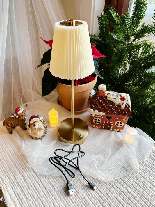 Rund LED-berøringslampe – Hvit