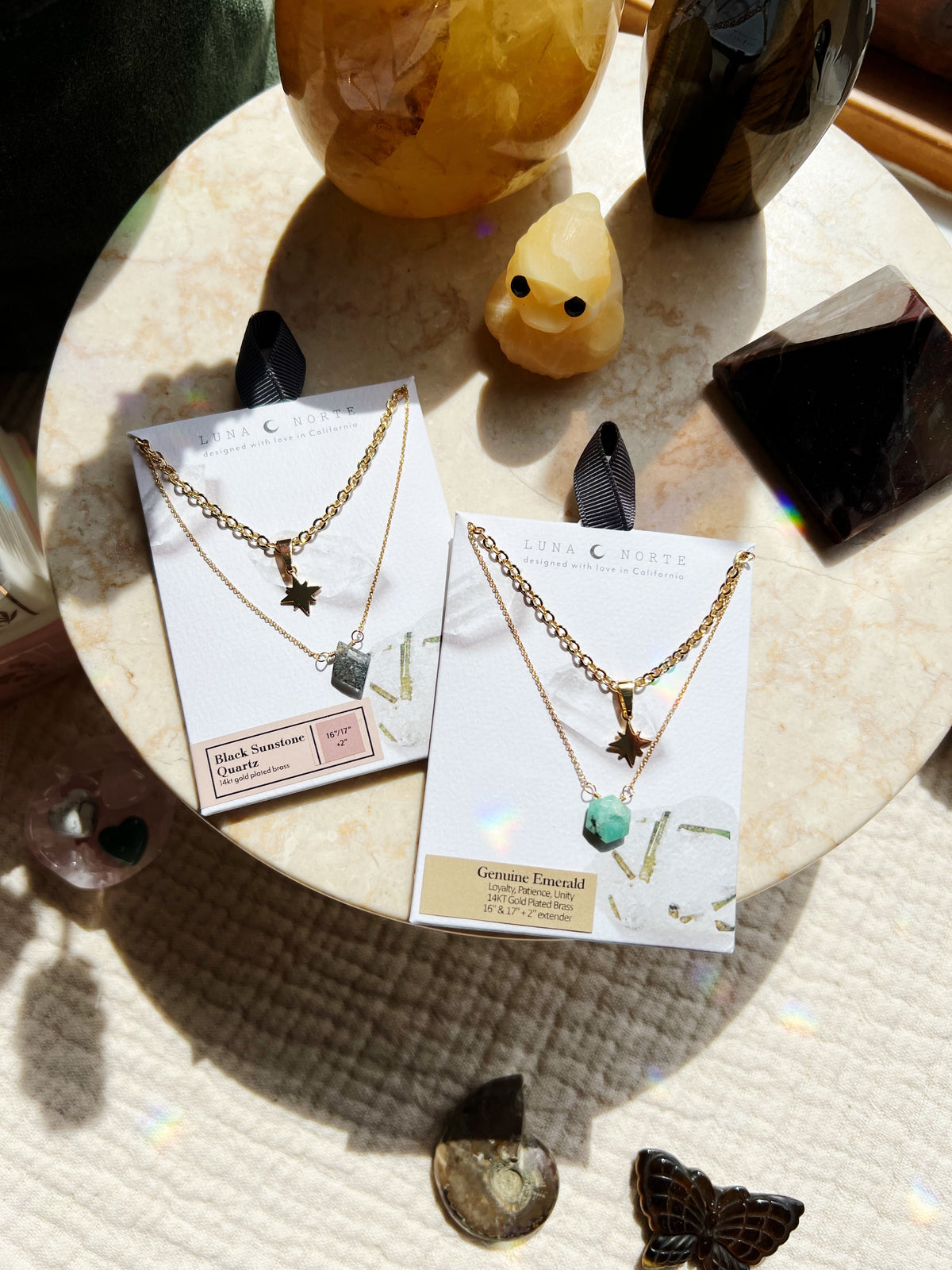 Luna Mystery Plukk - Duality Gem Charm Halskjede