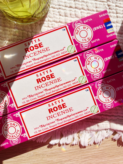 Rose Røkelsepinner Fra Satya