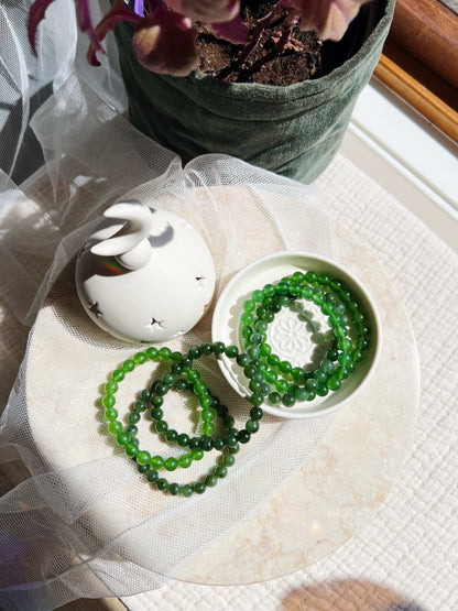 Nephrite Jade Armbånd 8mm