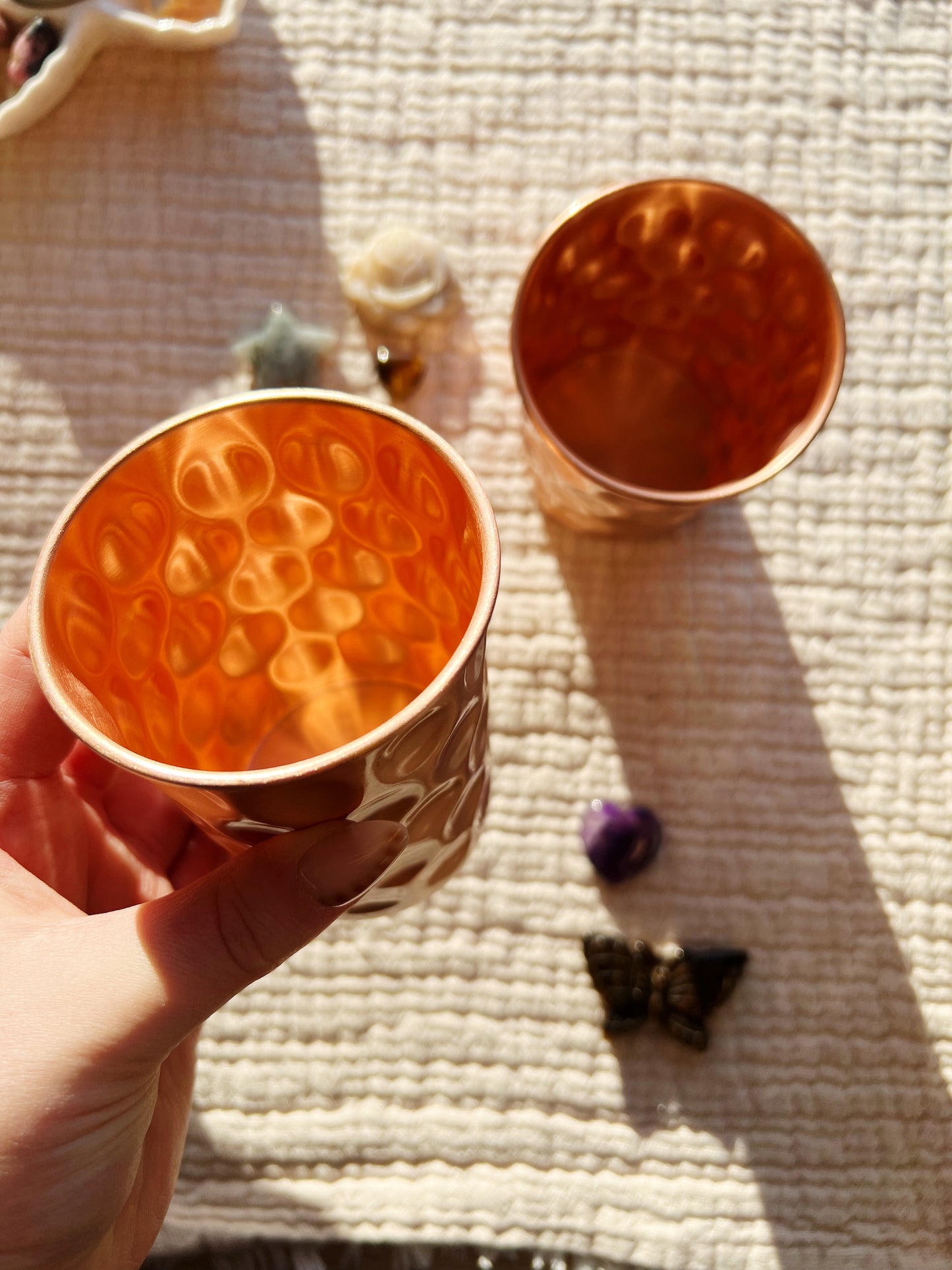 Kobberkrus, 2-pack – hamret finish