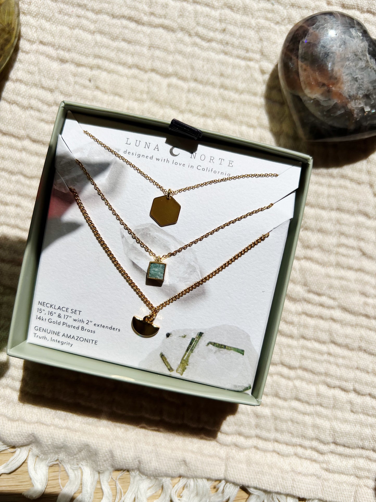 All the Right Angles Halskjedesett - Amazonite