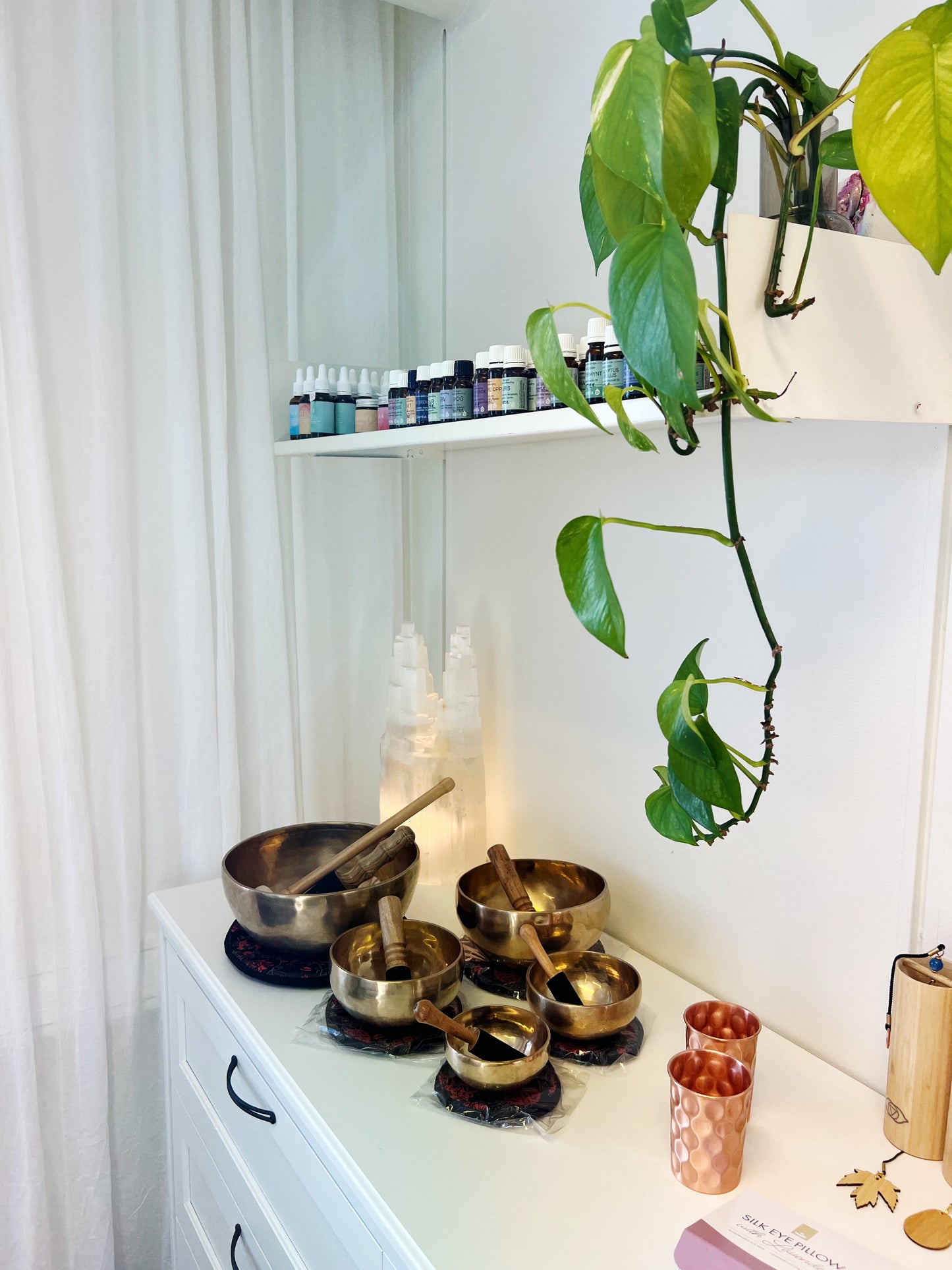 Tibetansk syngebolle, diameter ca. 11 cm