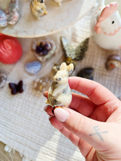 Crazy Lace Agat Krystall Kaninfigur