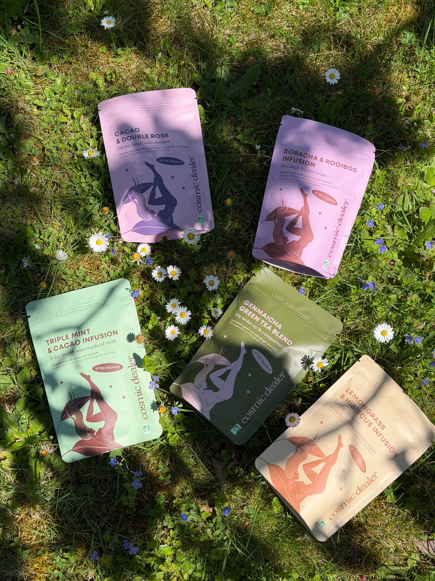 Ceremonial Cacao & Double Rose - Fill my heart with flowers - 12 teposer