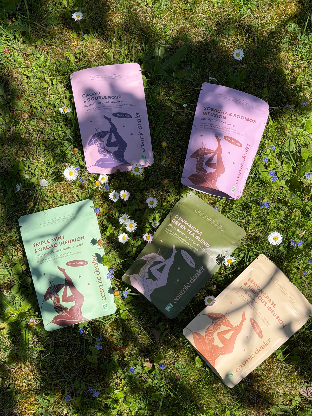 Ceremonial Cacao & Double Rose - Fill my heart with flowers - 12 teposer