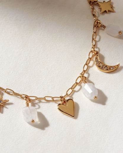 Stardust Charm Halskjede I Gull