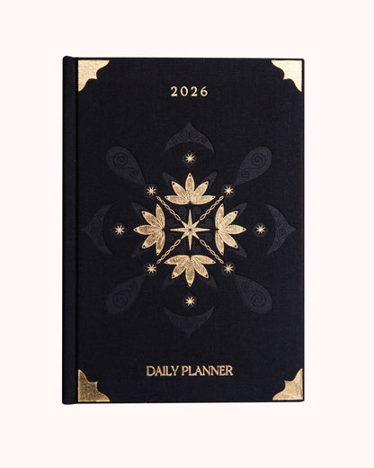 Black 2026 Daily Planner