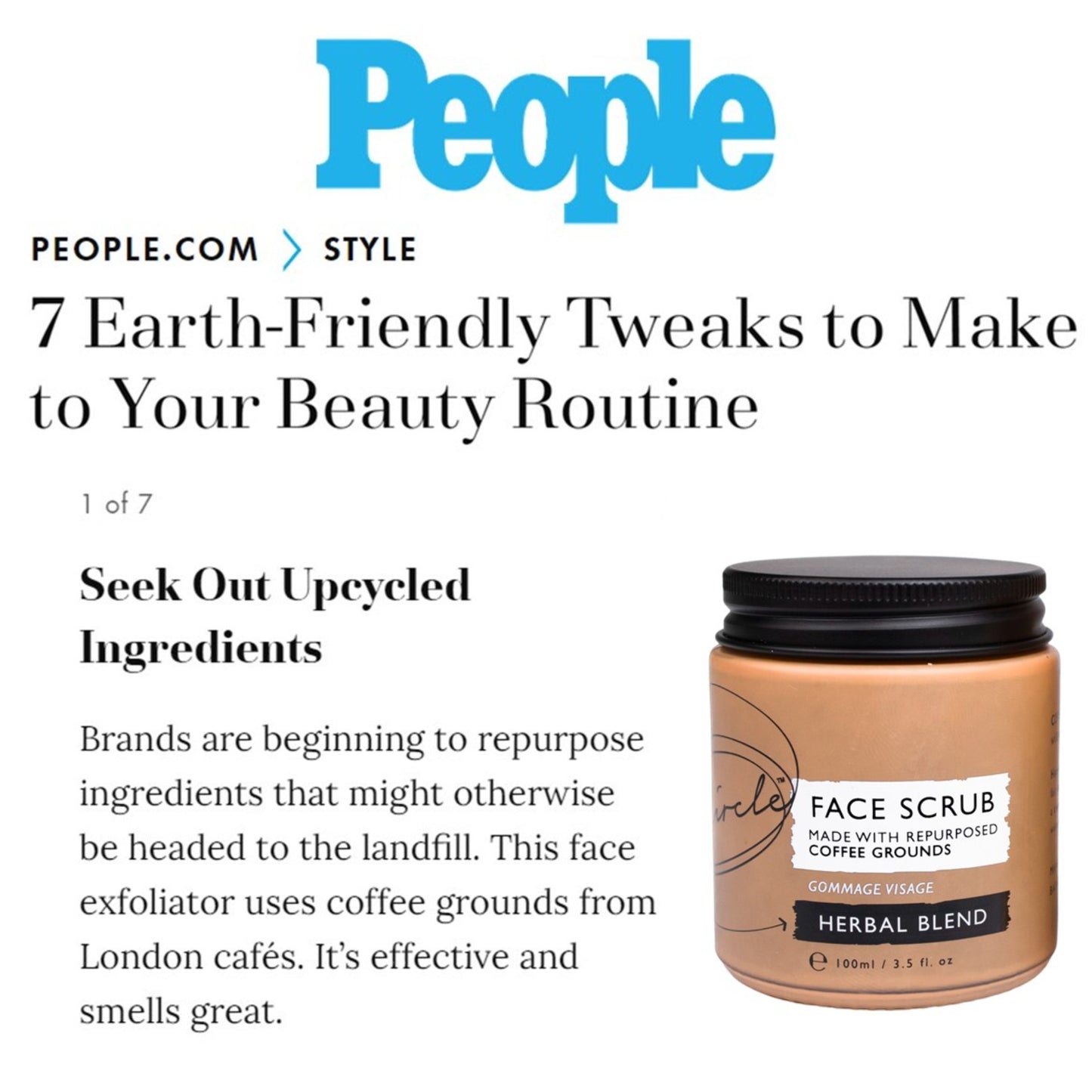 Coffee Face Scrub med Rosehip Oil