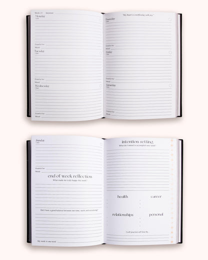 Black 2026 Year of Growth Årsplanlegger