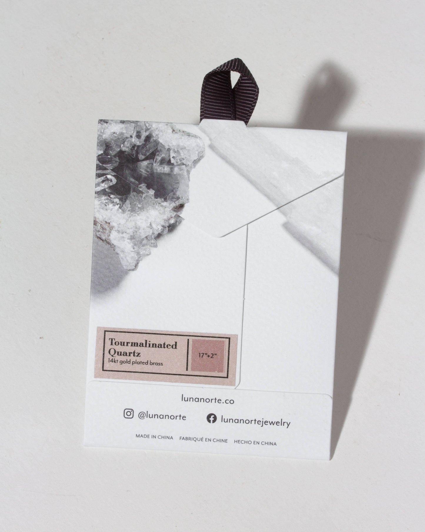 Gem in the Moon Halskjede - Tourmalinated Quartz