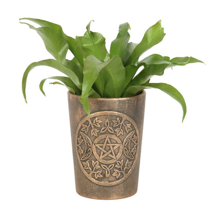 Triple Moon Terrakottapotte i Bronse