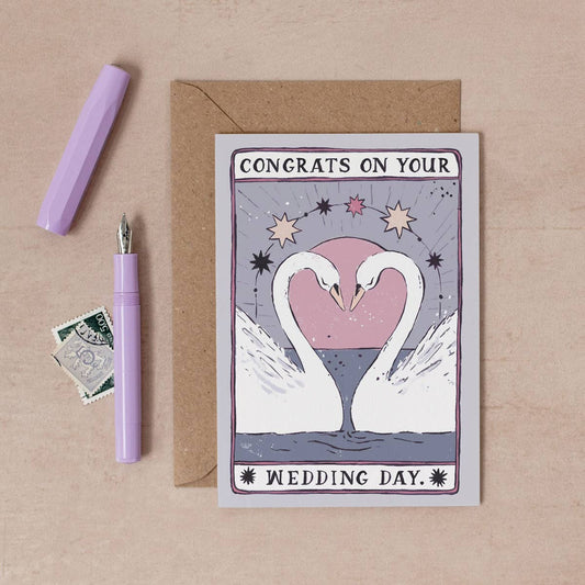 Swans Bryllupskort