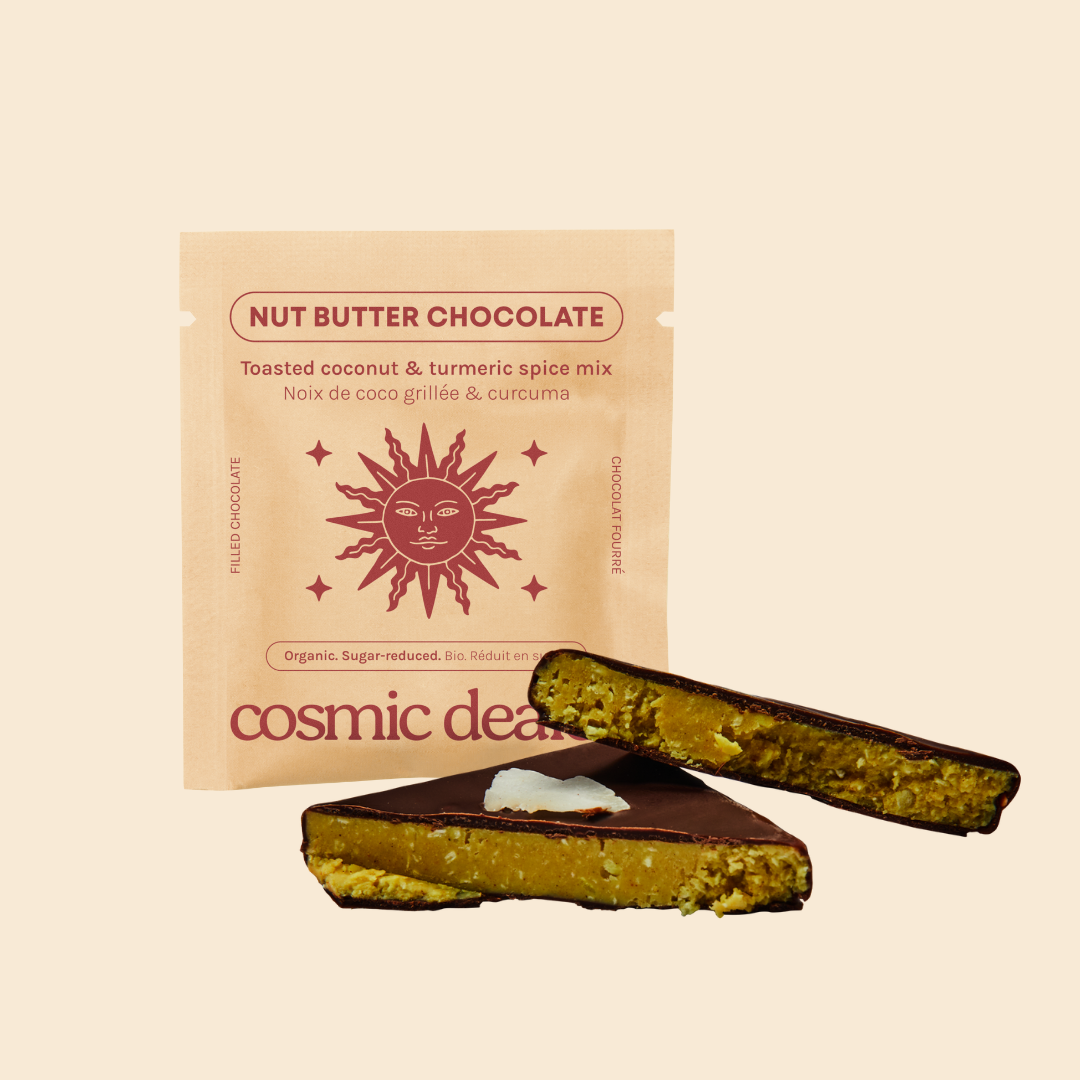 Chakra Sjokolade Ristet Kokos & Gurkemeie - 4 stk Gaveboks
