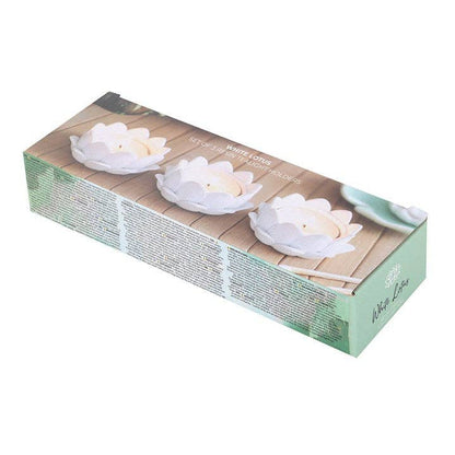 Lotusblomst telysholder – sett med 3