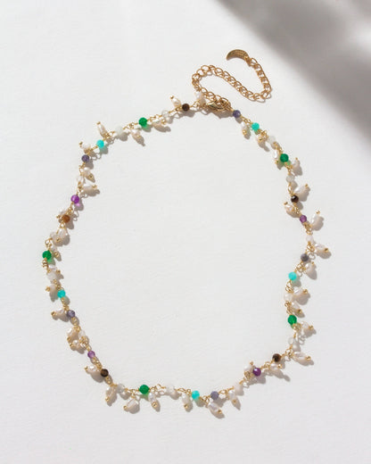 Lily of the Valley Collar Halskjede - Pastel Multistone