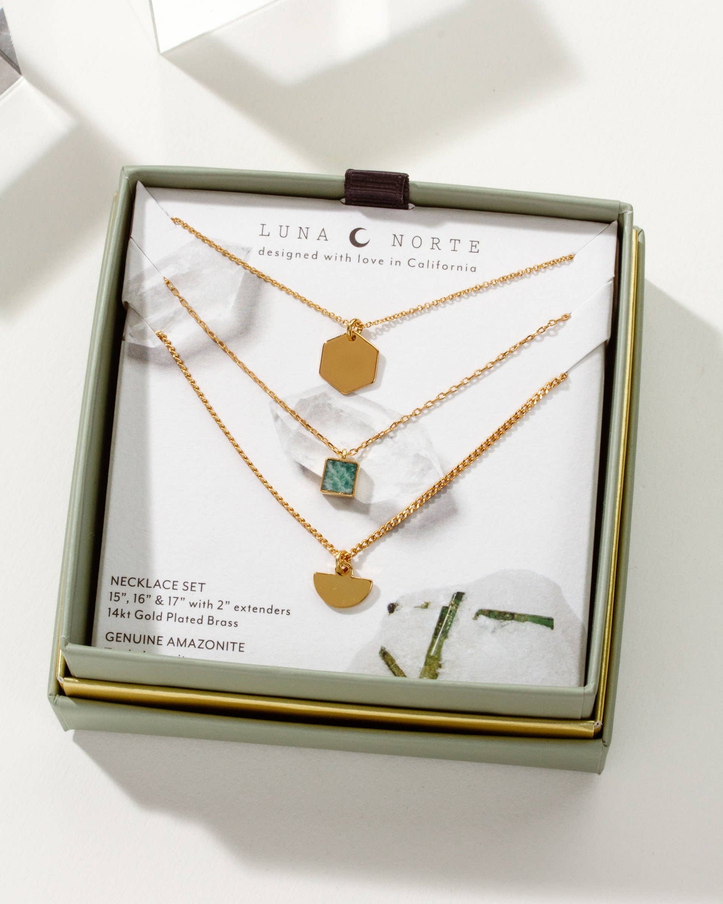 All the Right Angles Halskjedesett - Amazonite