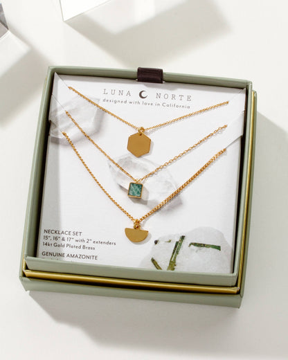 All the Right Angles Halskjedesett - Amazonite