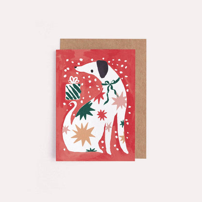 Mini julekort med hundemotiv