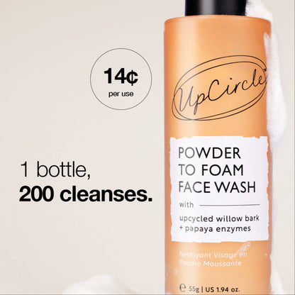 Powder to Foam Face Wash med Willow Bark & Papaya