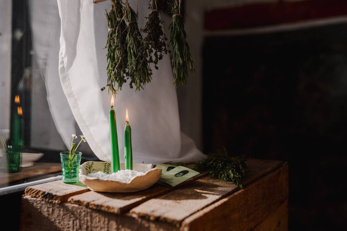 Rosmarin Rituallys – Helse & Lykke | Pakke med 5 lys