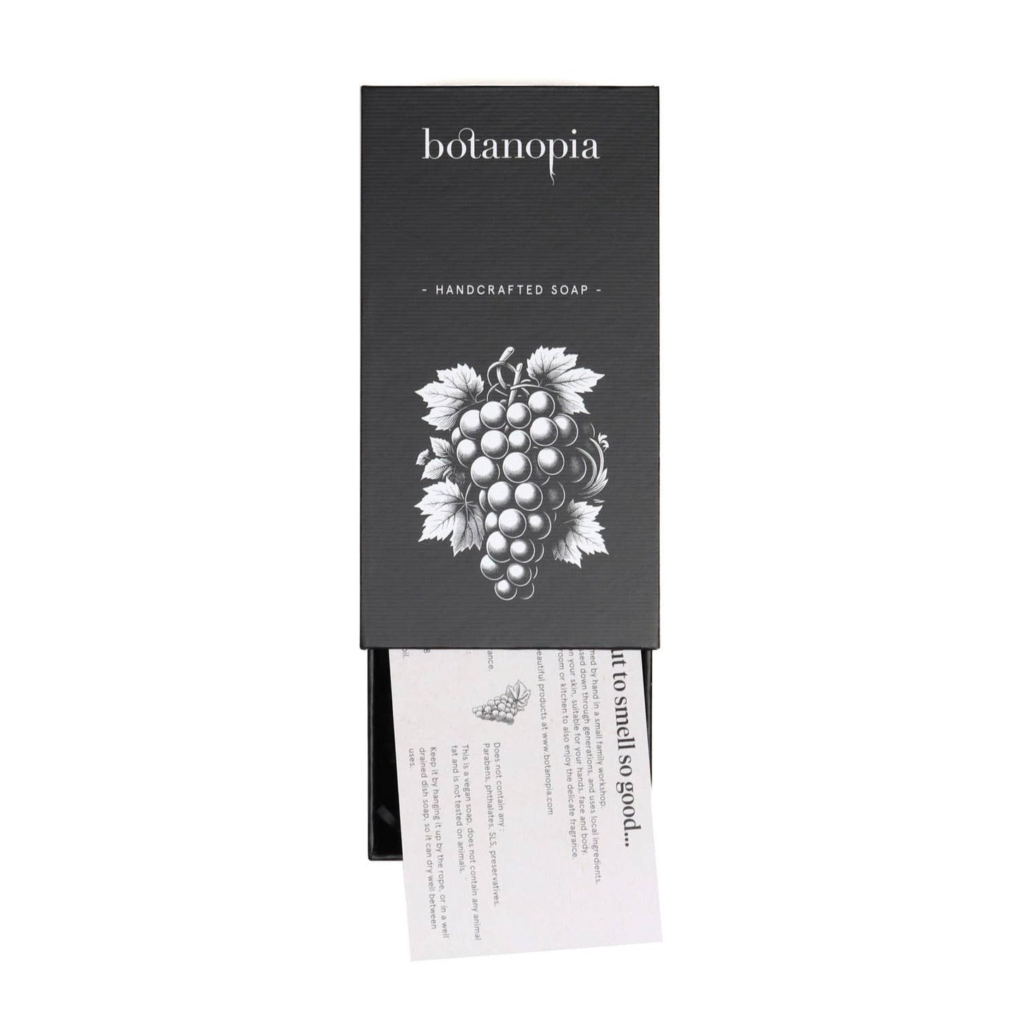 Håndlaget Drueklase Såpe - 100% Olivenolje (Svart)