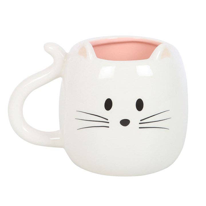 Hvit Katt Formet Kopp