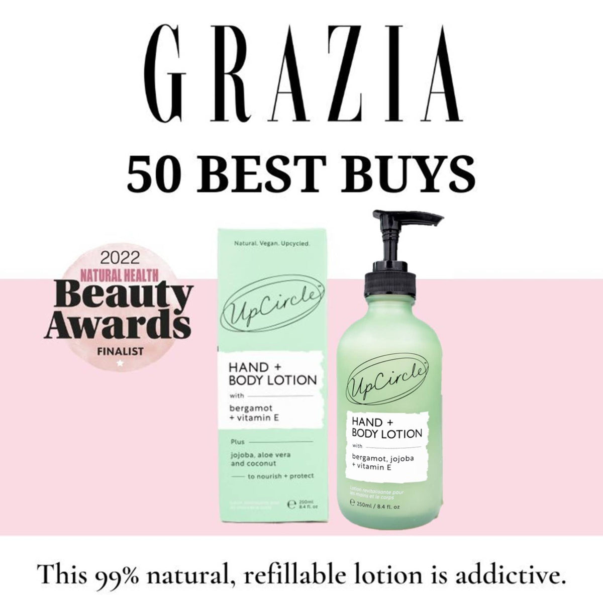 Hand + Body Lotion med Bergamot Water – Reisestørrelse (50ml)