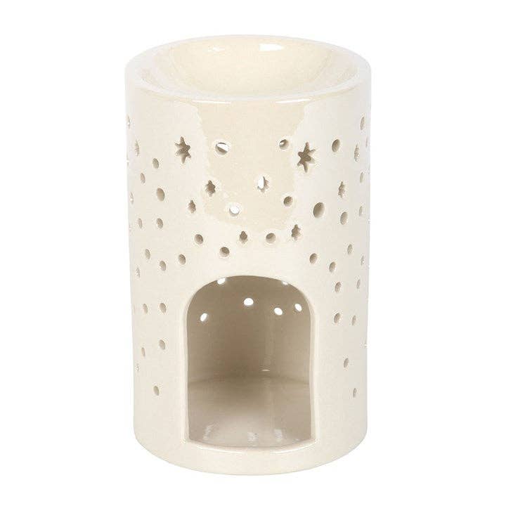 Måne Wax Melt Brenner - Iriserende Hvit