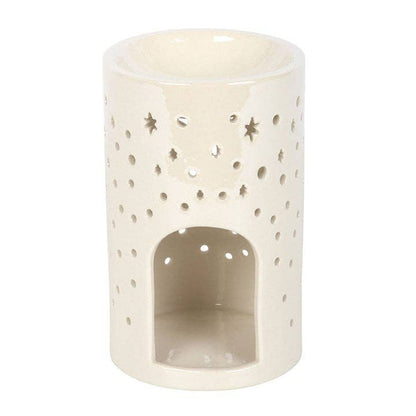 Måne Wax Melt Brenner - Iriserende Hvit