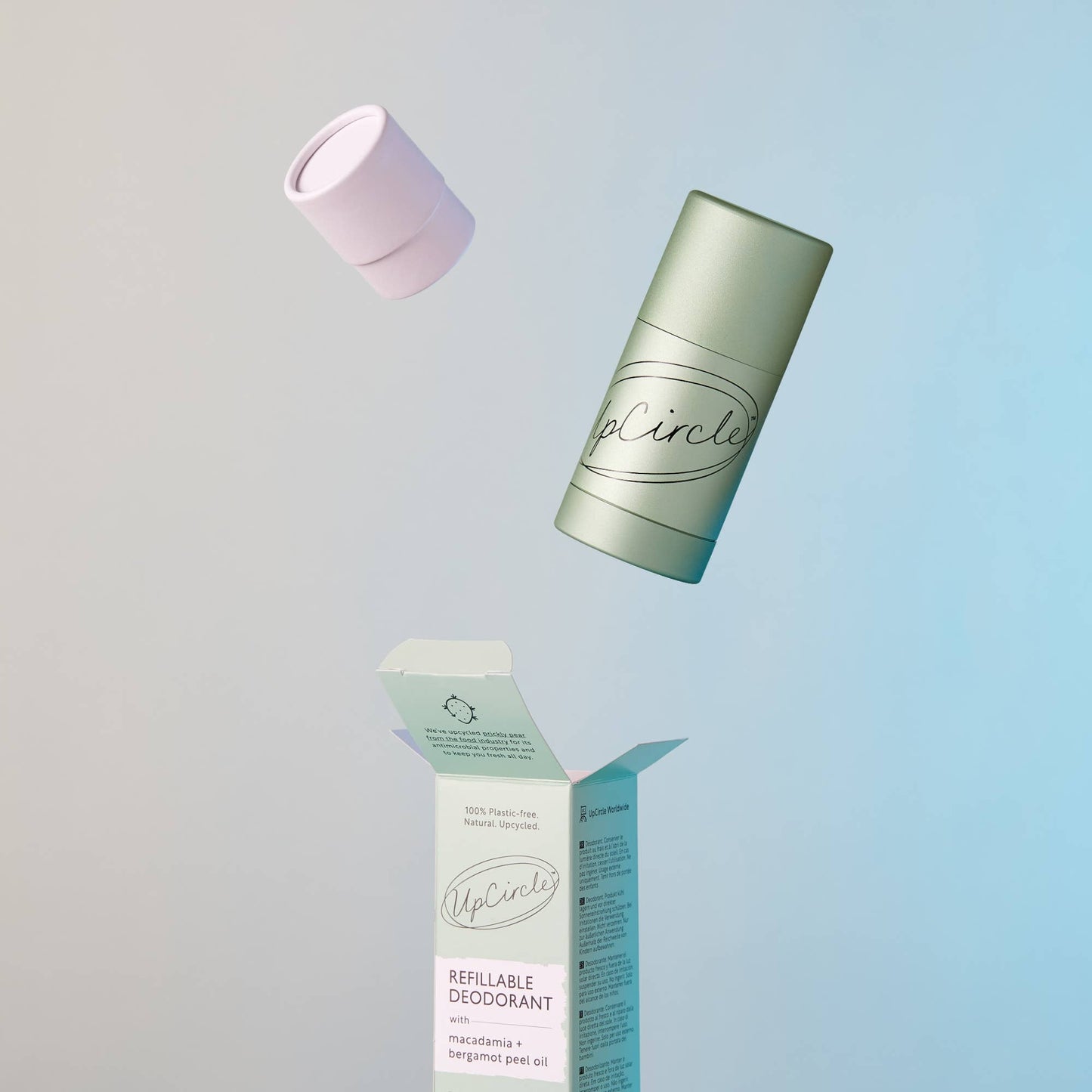 Plastfri Refyllerbar Deodorant med Macadamia + Bergamot – Starter Kit (med etui)
