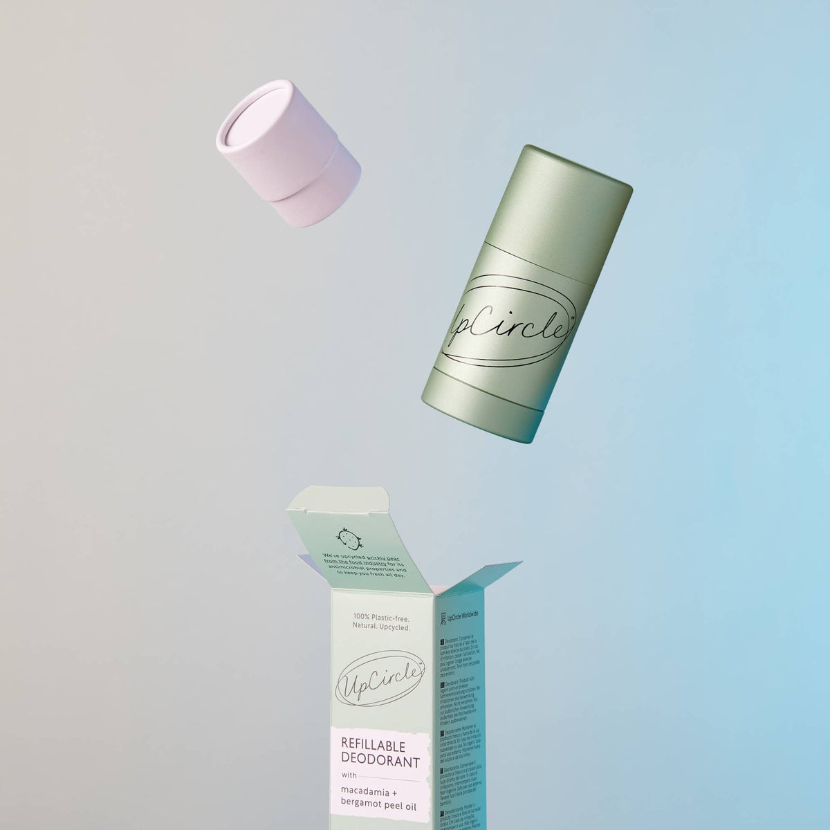 Plastfri Refyllerbar Deodorant med Macadamia + Bergamot – Starter Kit (med etui)
