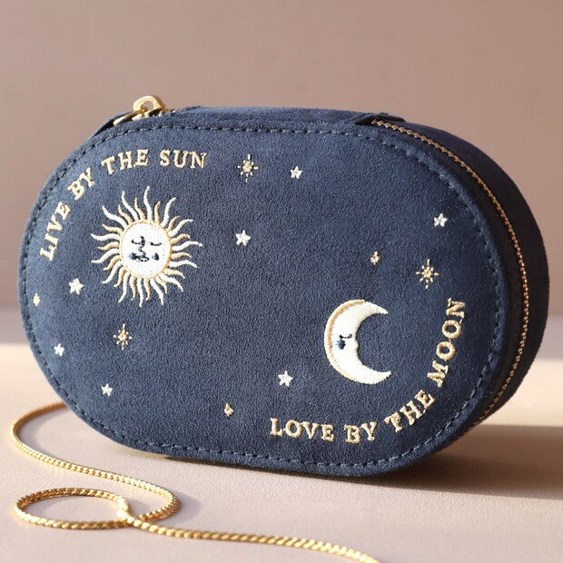 Sun and Moon Oval Smykkeskrin Navy