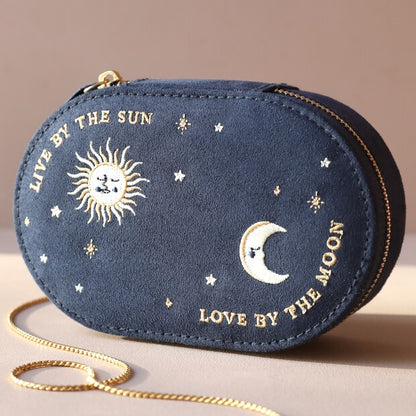 Sun and Moon Oval Smykkeskrin Navy