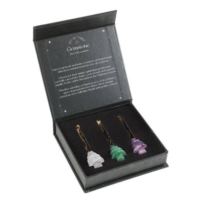 Sett med 3 krystall-juletrær Ornament