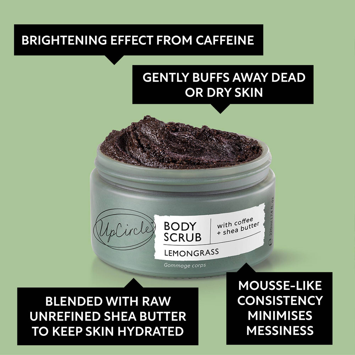 Coffee Body Scrub med Lemongrass & Shea Butter